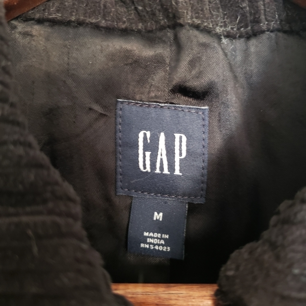 Vintage Gap Blazer Jacket Corduroy Double Breasted Lined Black Womens Medium Y2K - Picture 7 of 11